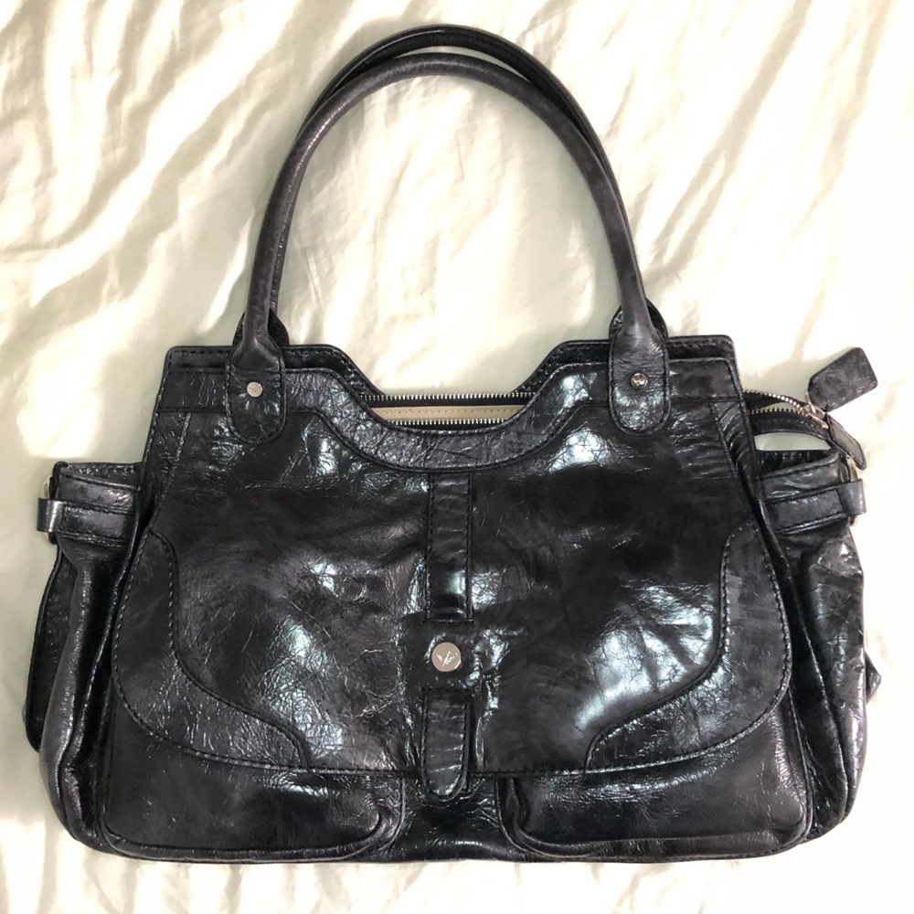 New Leonello Borghi Patent Leather Tote Bag